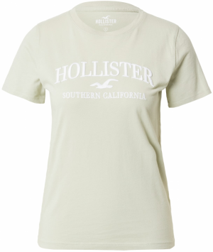 HOLLISTER Tričko  pastelovo zelená / biela
