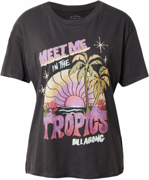BILLABONG Tričko 'MEET ME IN THE TROPICS'  svetložltá / svetlozelená / svetlofialová / čierna