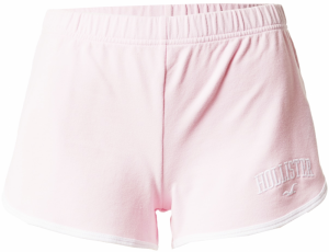 HOLLISTER Nohavice  pastelovo ružová / biela