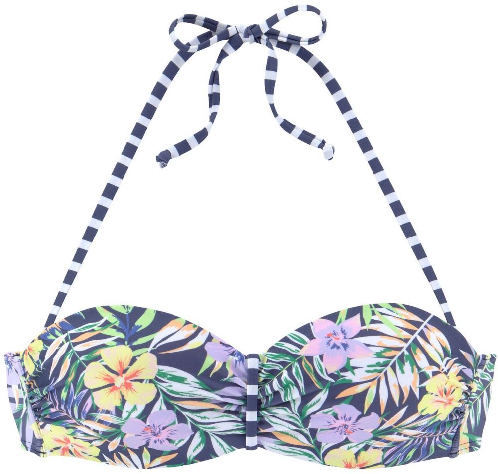 VENICE BEACH Bikinový top  námornícka modrá / svetložltá / svetlozelená / orgovánová