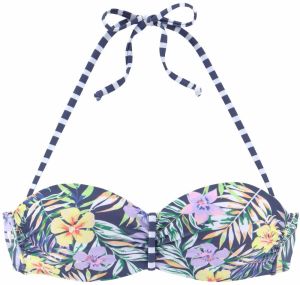 VENICE BEACH Bikinový top  námornícka modrá / svetložltá / svetlozelená / orgovánová