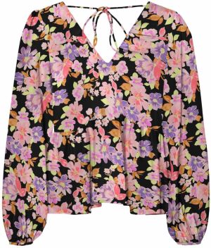 VERO MODA Blúzka 'LUCIA'  oranžová / ružová / čierna