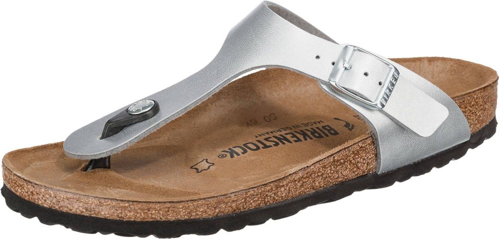 BIRKENSTOCK Žabky 'Gizeh'  strieborná