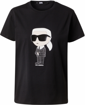 Karl Lagerfeld Tričko 'Ikonik 2.0'  čierna / biela