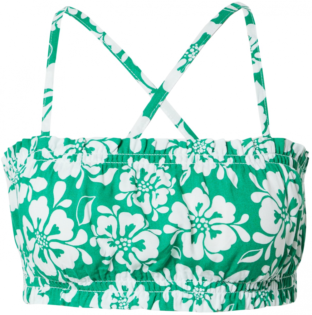 Monki Top  zelená / biela