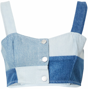 Monki Top  modrá / modrá denim / svetlomodrá