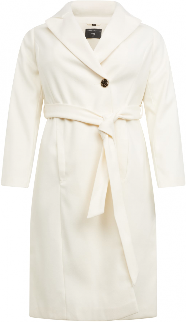 Dorothy Perkins Curve Prechodný kabát  krémová