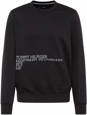 TOMMY HILFIGER Mikina  čierna / biela