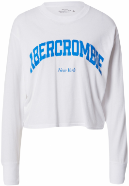 Abercrombie & Fitch Tričko  modrá / biela