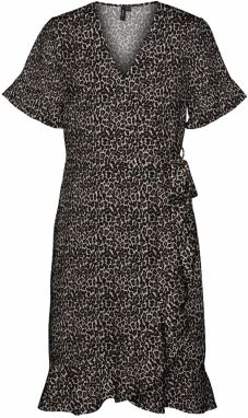 VERO MODA Šaty 'Henna'  béžová / hnedá / čierna