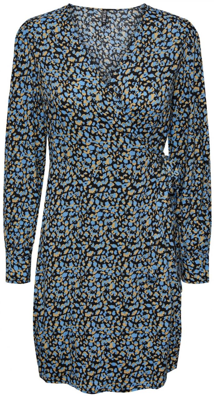 PIECES Šaty 'Nya'  béžová / svetlomodrá / čierna