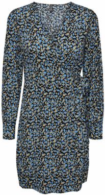 PIECES Šaty 'Nya'  béžová / svetlomodrá / čierna