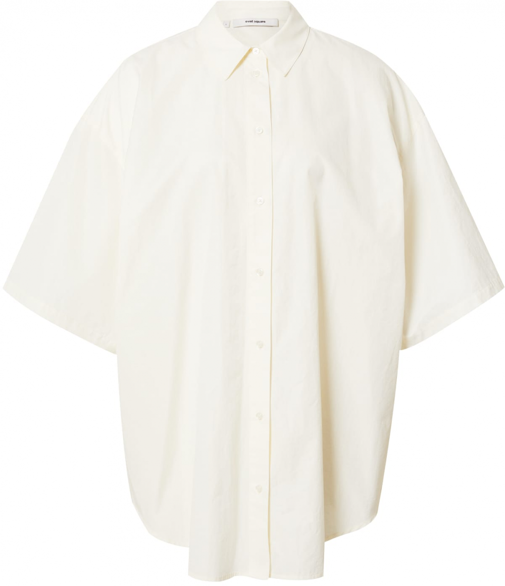 Oval Square Blúzka 'Shot'  šedobiela