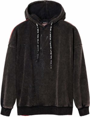 Desigual Mikina 'Bunny-Star'  sivá / ohnivo červená / čierna / biela