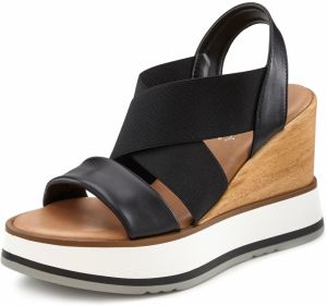 LASCANA Remienkové sandále  béžová / čierna / biela