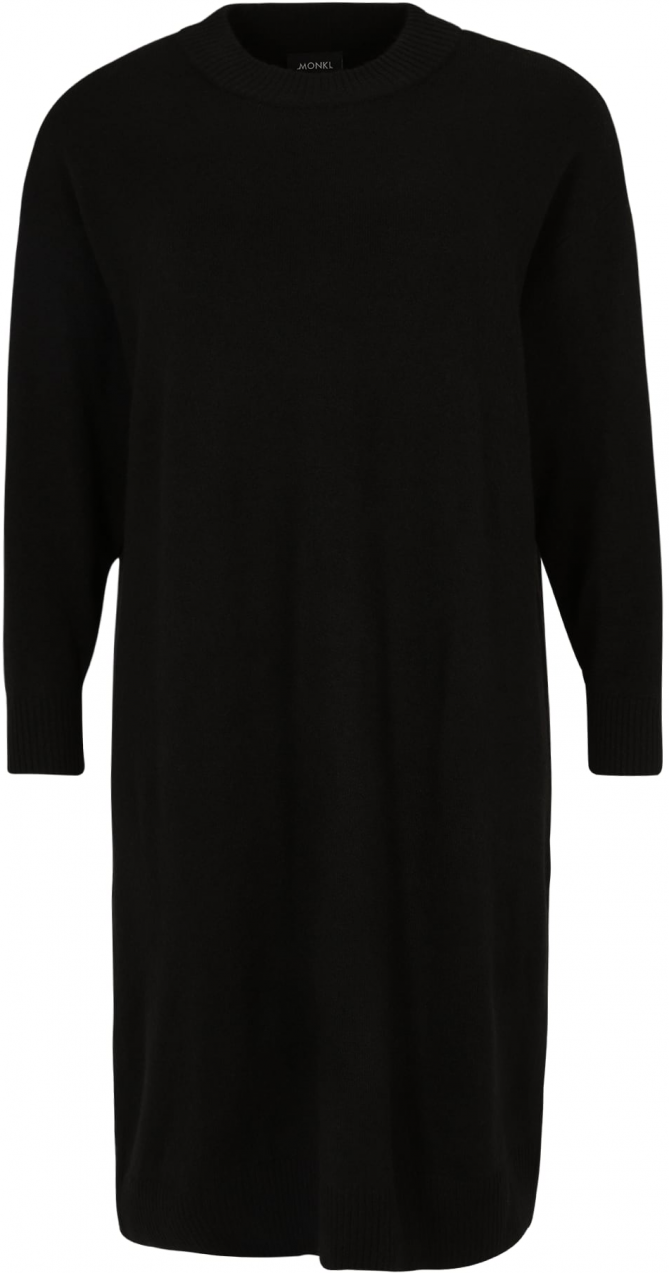 Monki Pletené šaty  čierna