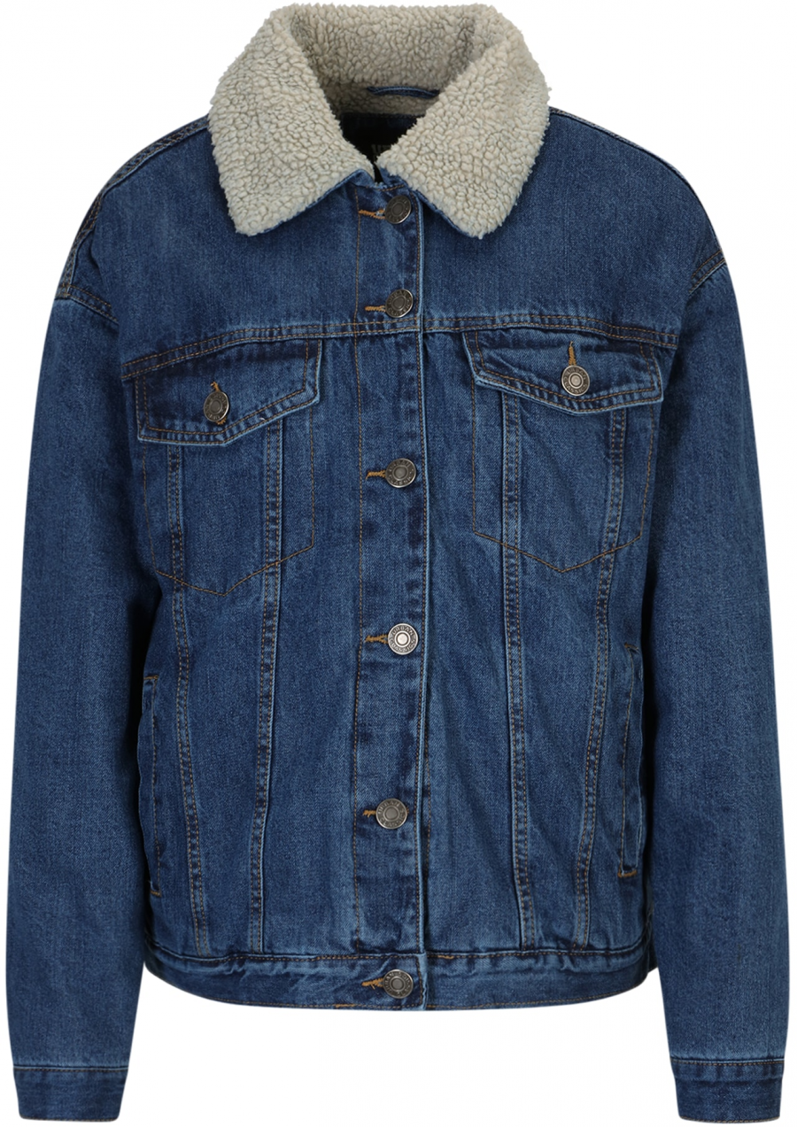 Urban Classics Prechodná bunda  krémová / modrá denim