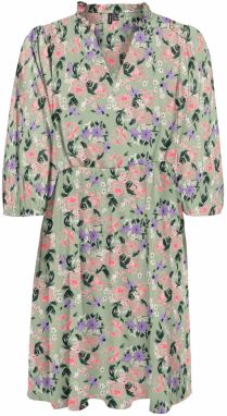 VERO MODA Šaty 'OLIVIA'  zelená / pastelovo zelená / svetlofialová / ružová