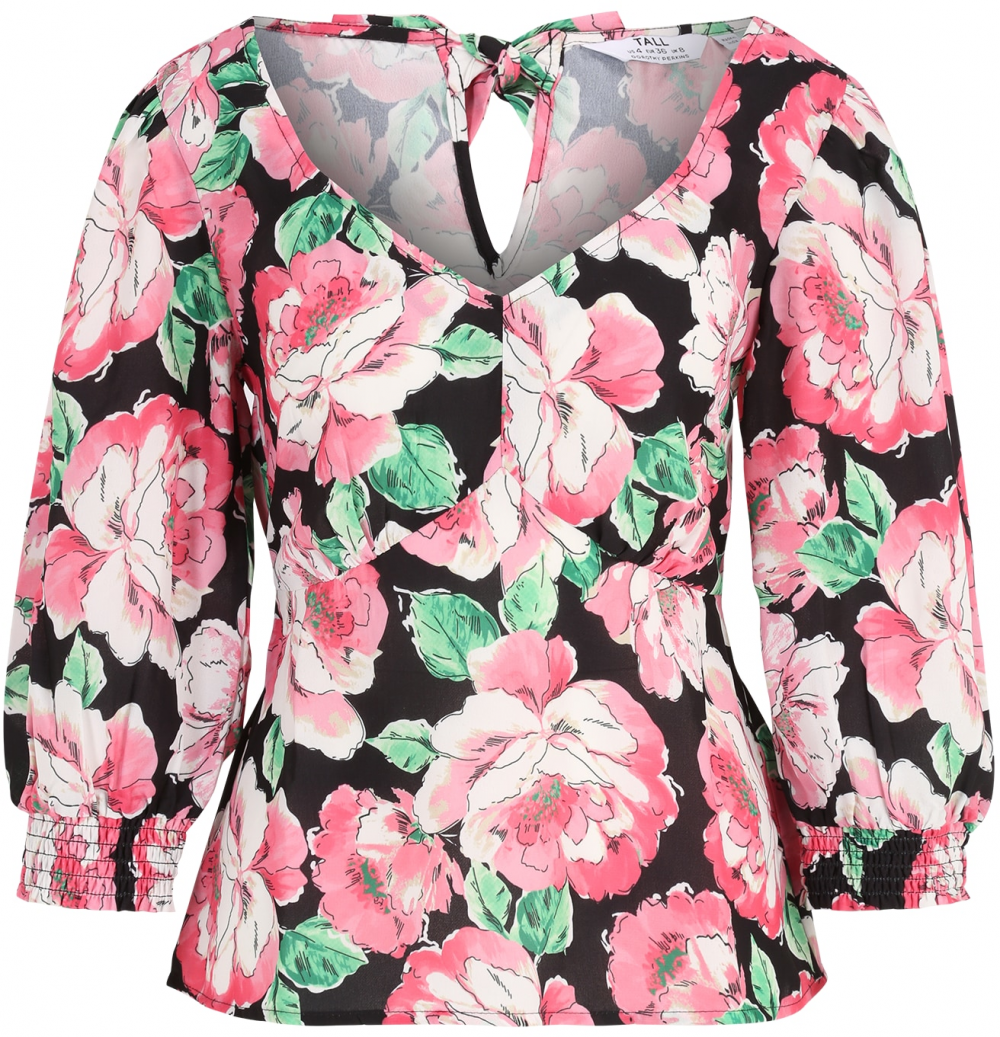 Dorothy Perkins Tall Blúzka  tmavozelená / ružová / staroružová / čierna