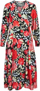 OBJECT Šaty 'Limone'  pastelovo žltá / červená / čierna / biela