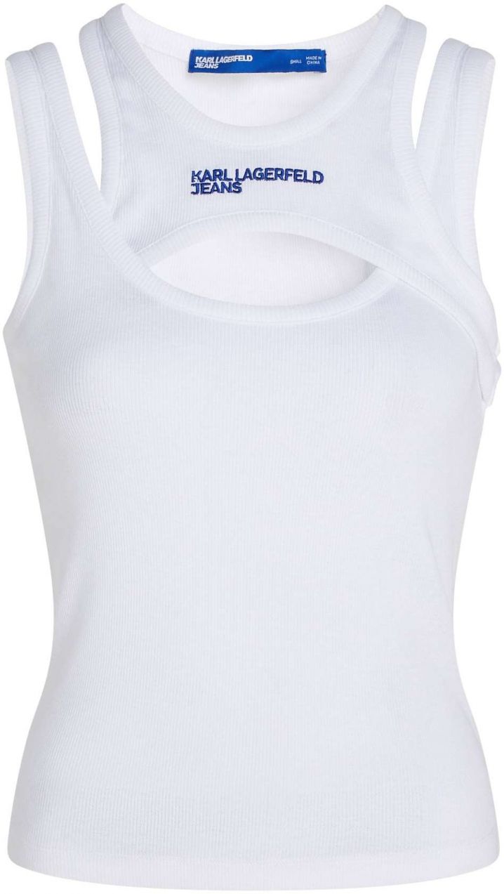 KARL LAGERFELD JEANS Top  enciánová / biela