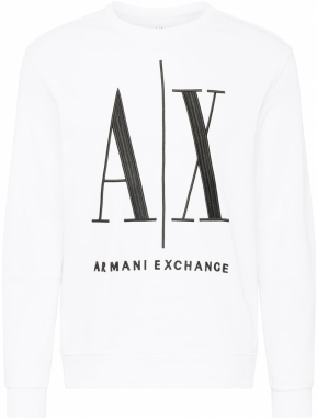 ARMANI EXCHANGE Mikina  čierna / biela