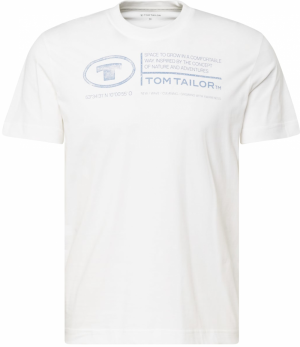 TOM TAILOR Tričko  dymovo modrá / biela