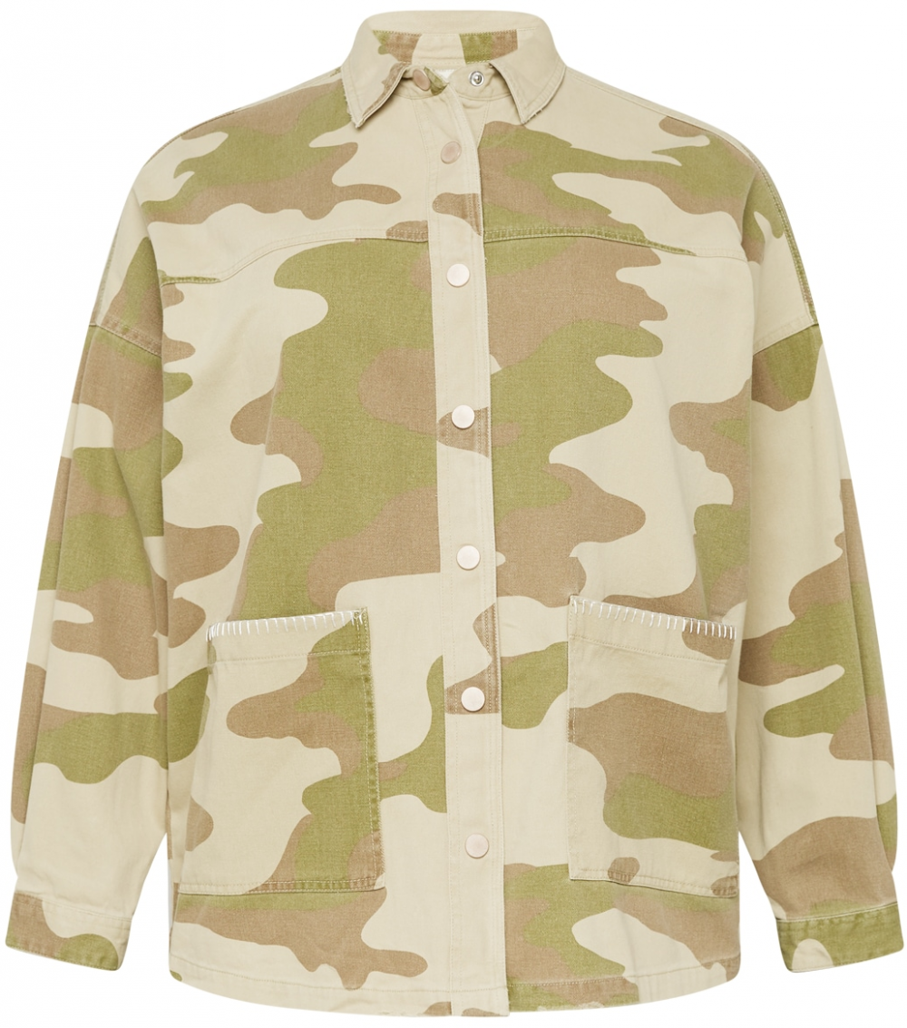 River Island Plus Prechodná bunda  béžová / kaki / olivová