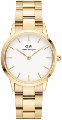 Daniel Wellington Analógové hodinky 'Iconic Link G White'  zlatá