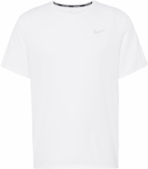 NIKE Funkčné tričko 'Miler'  strieborná / biela