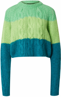 Nasty Gal Sveter  petrolejová / mätová / svetlozelená