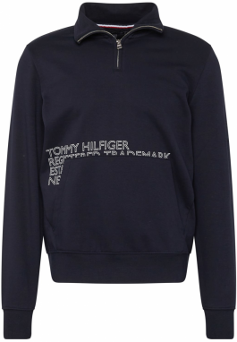 TOMMY HILFIGER Mikina  námornícka modrá / biela