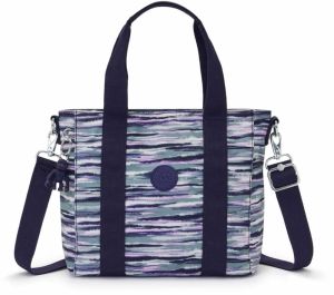 KIPLING Shopper 'Asseni'  tmavomodrá / mätová / svetloružová / biela