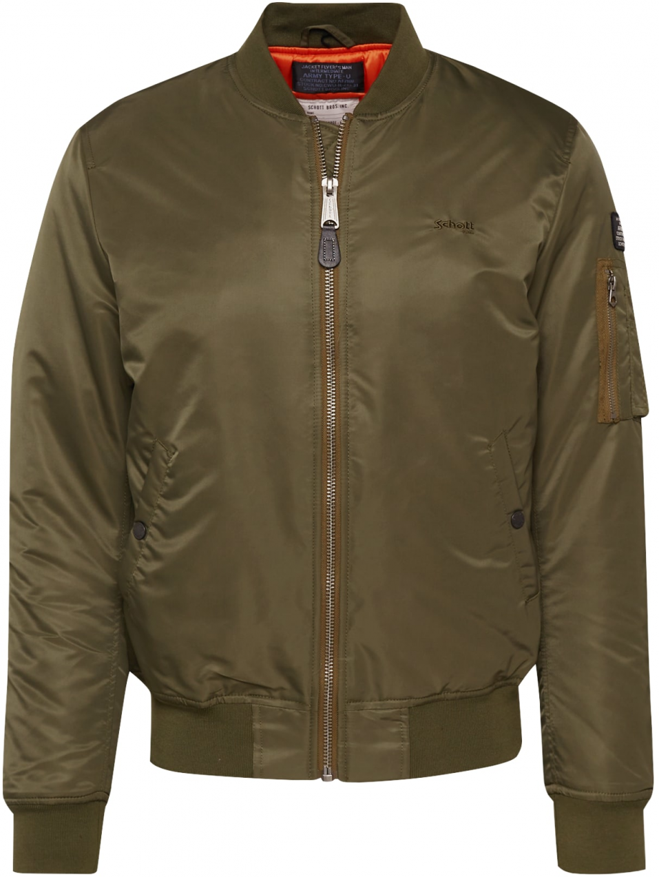 Schott NYC Prechodná bunda 'Airforce'  olivová