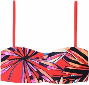 Desigual Bikinový top 'Playa'  svetlofialová / broskyňová / homárová / čierna