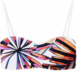 Desigual Bikinový top 'Playa'  fialová / oranžová / čierna / biela