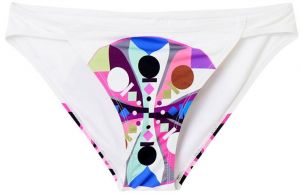 Desigual Bikinové nohavičky 'Moon'  kráľovská modrá / neónovo fialová / svetloružová / biela