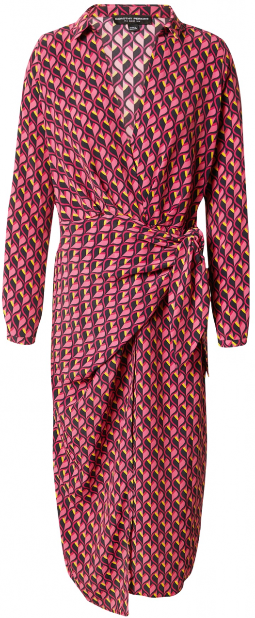 Dorothy Perkins Šaty  žltá / svetloružová / červená / čierna