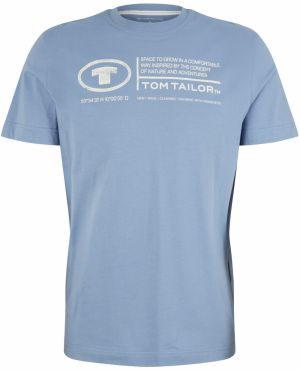 TOM TAILOR Tričko  nebesky modrá / biela