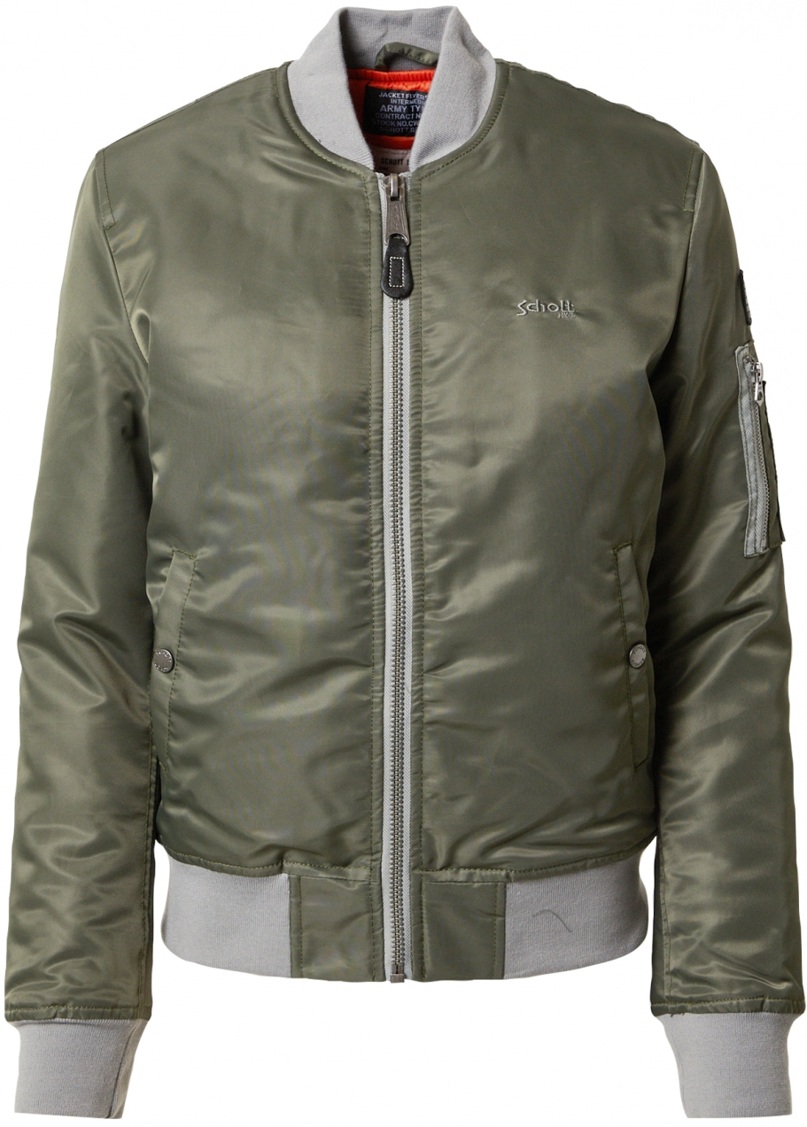 Schott NYC Prechodná bunda 'Airforce'  sivá / kaki
