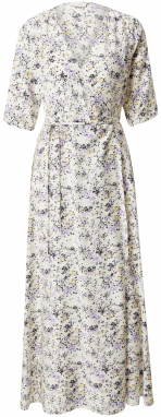 minimum Šaty 'MIRALY'  fialová / čierna / šedobiela / vaječná škrupina