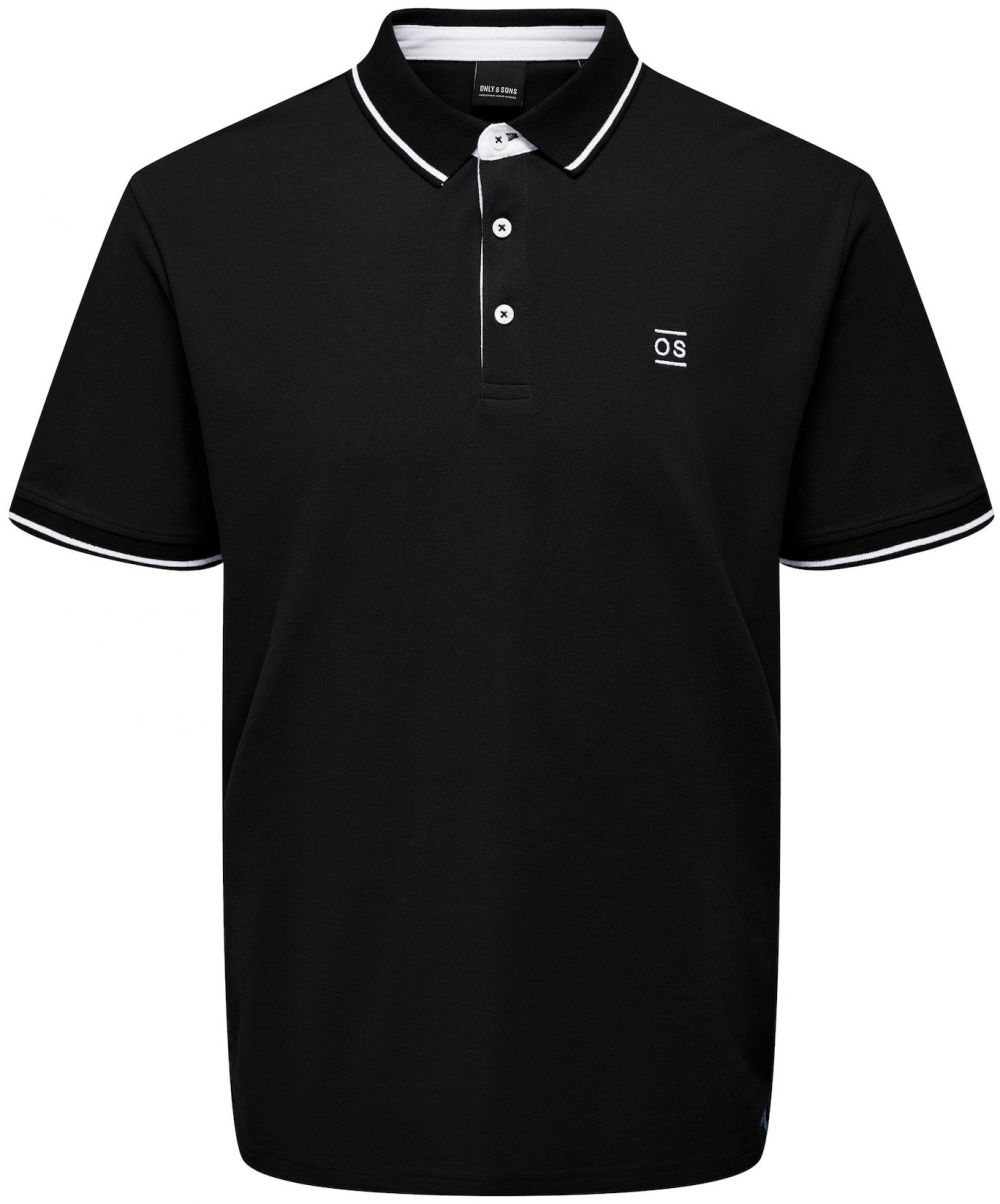 Only & Sons Tričko 'Fletcher'  čierna / biela