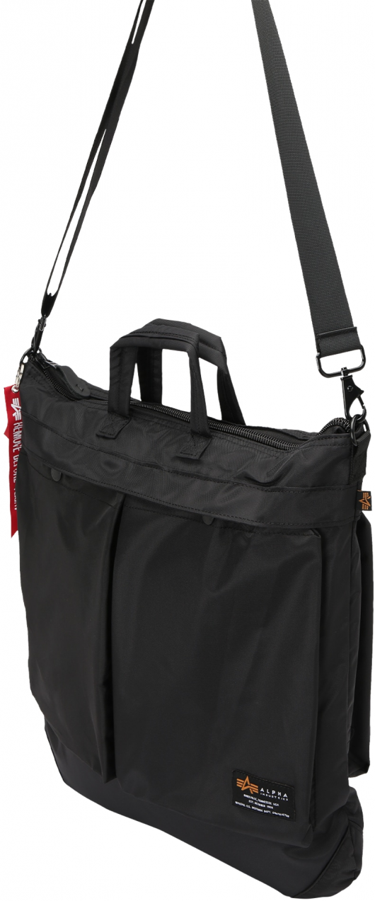 ALPHA INDUSTRIES Taška cez rameno  červená / čierna / biela