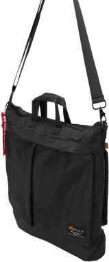 ALPHA INDUSTRIES Taška cez rameno  červená / čierna / biela