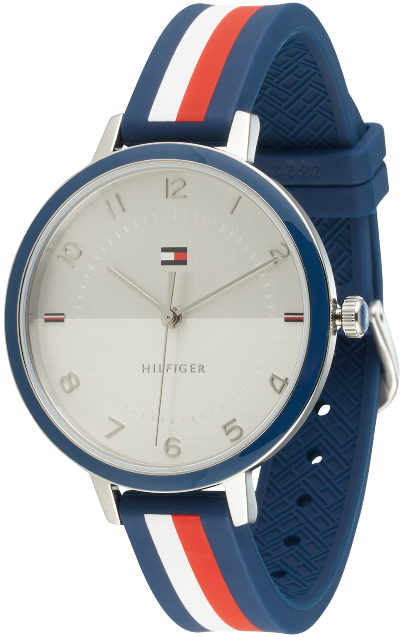 TOMMY HILFIGER Analógové hodinky  modrá / grenadínová / biela