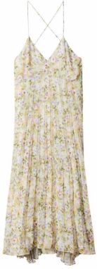 MANGO Šaty 'Holly'  krémová / svetložltá / trávovo zelená / orgovánová