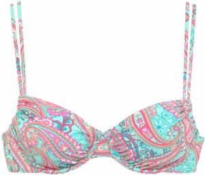 VENICE BEACH Bikinový top  vodová / marhuľová / ružová / biela