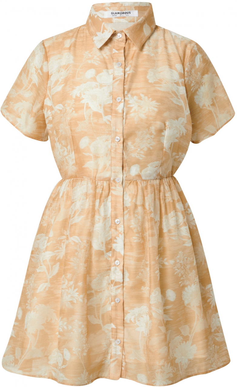 GLAMOROUS Košeľové šaty  krémová / piesková