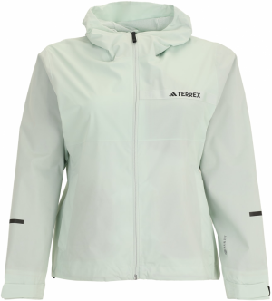 ADIDAS TERREX Outdoorová bunda  sivá / pastelovo zelená / čierna