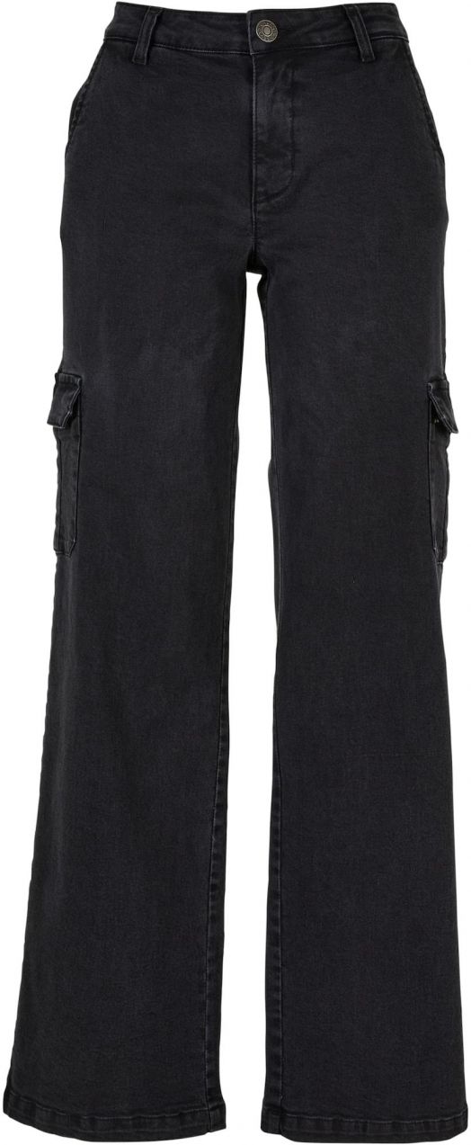 Urban Classics Rifľové kapsáče  čierny denim